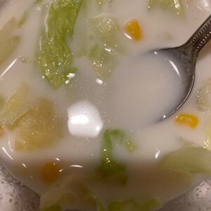 やさしい味わい☆豆腐と白菜の和風ミルクスープ